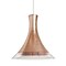 Besa Lighting Rio Cord Pendant, Copper Foil/Clear, Satin Nickel Finish, 1x9W LED 1JT-RIOCF-LED-SN - alternate 1